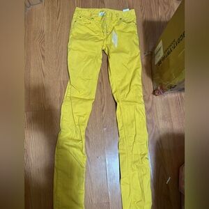 Maison Martin Margiela Bright Yellow Skinny Pants